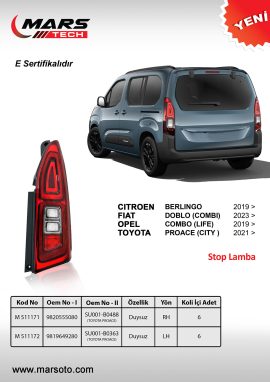 Citroen-Fiat-Opel-Toyota Stop Lamba