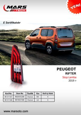 Peugeot Rifter 2019 Stop Lamba